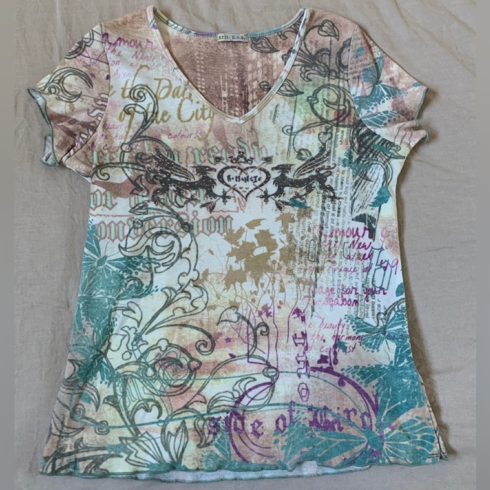 Y2K Rhinestone Graphic T-Shirt